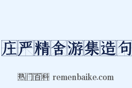 庄严精舍游集造句是什么意思的图片